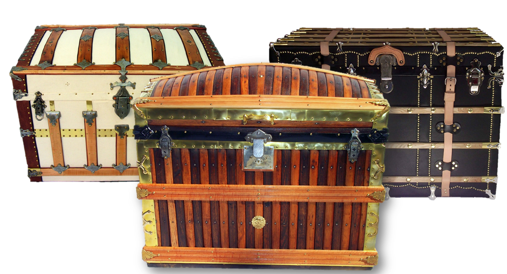 historic preservation of vintage and antique steamer and Vuitton trunks